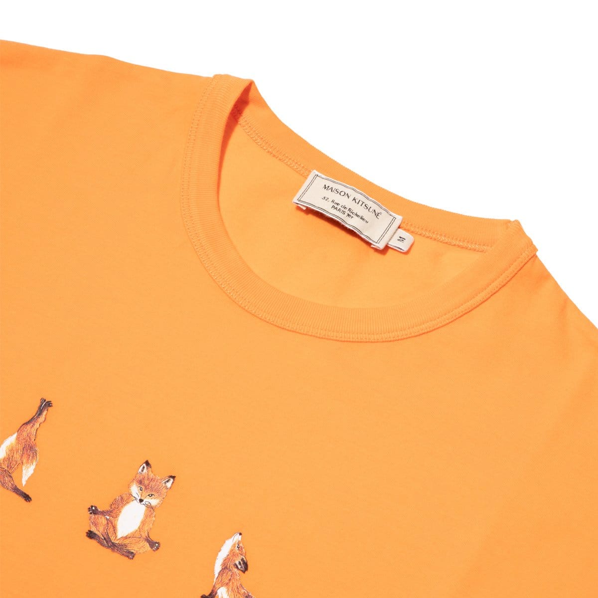 Maison Kitsuné T-Shirts YOGA FOX PRINT TEE-SHIRT