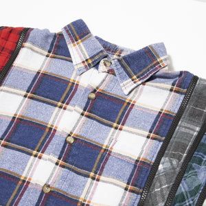 Needles Shirts ASSORTED / O/S 7 CUTS ZIPPED WIDE FLANNEL SHIRT SS21 3