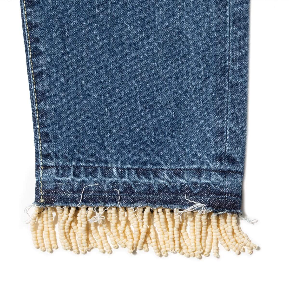 The Nerdys Bottoms FRINGE DENIM PANTS