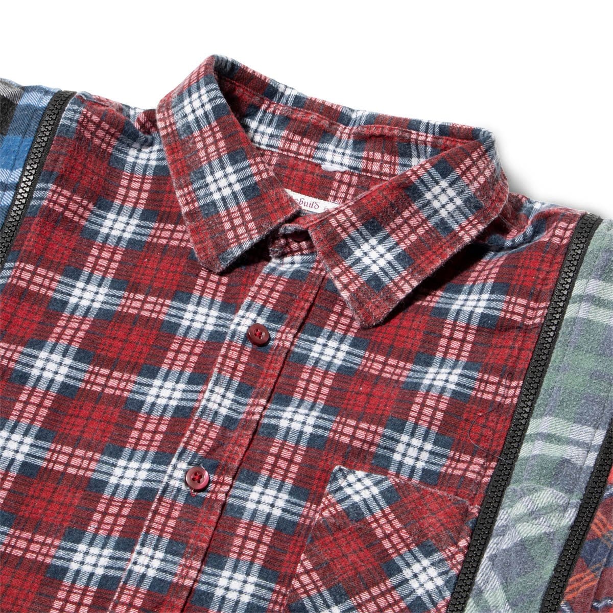 Needles Shirts ASSORTED / O/S 7 CUTS ZIPPED WIDE FLANNEL SHIRT SS21 6