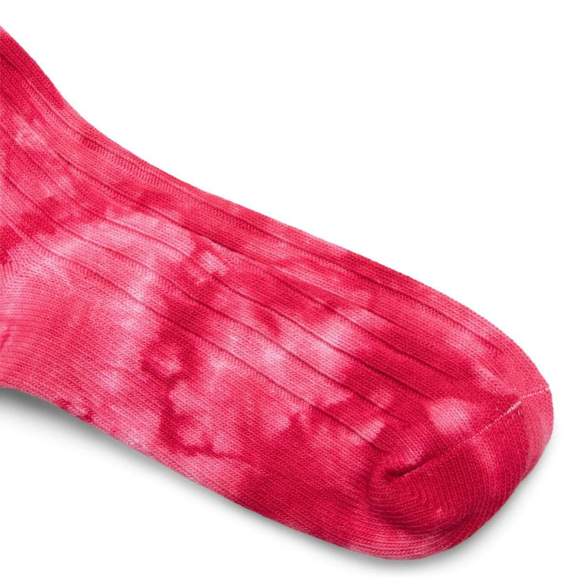 Stüssy Socks RED / OS DYED RIBBED CREW SOCKS