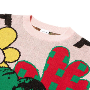 Perks and Mini Knitwear OFF SET INTARSIA KNITTED JUMPER