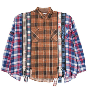 Needles Shirts ASSORTED / O/S 7 CUTS ZIPPED WIDE FLANNEL SHIRT SS21 7