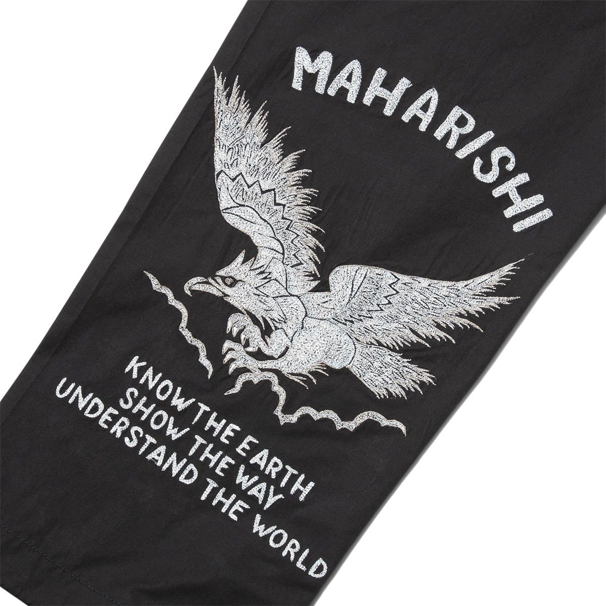 Maharishi DRONE EAGLE WOVEN TRACKPANTS Black