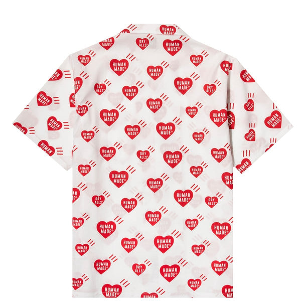 Heart Pattern Aloha Shirt White – Bodega