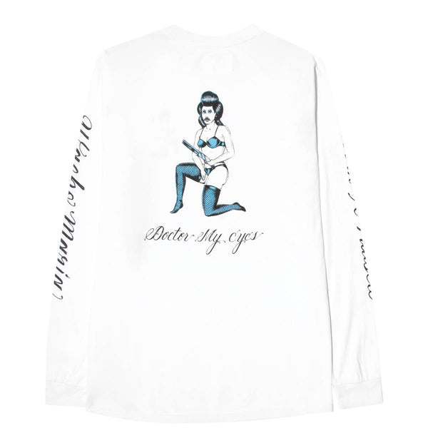 x Born x Raised / CREW NECK LONG SLEEVE T-SHIRT (TYPE-2) White – Bodega