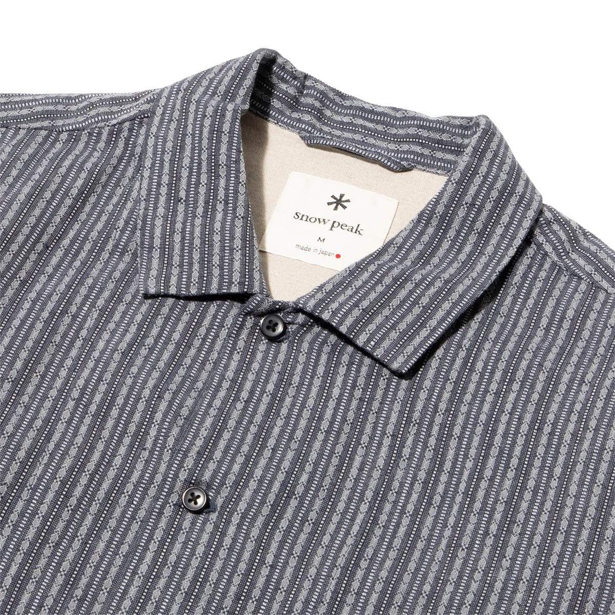 Snow Peak Shirts COTTON/LINEN DOBBY STRIPE SHIRT