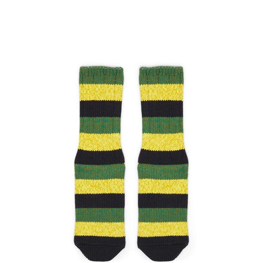 Kapital Socks BLACK / O/S 56 YARNS RASTA SMILIE SOCKS