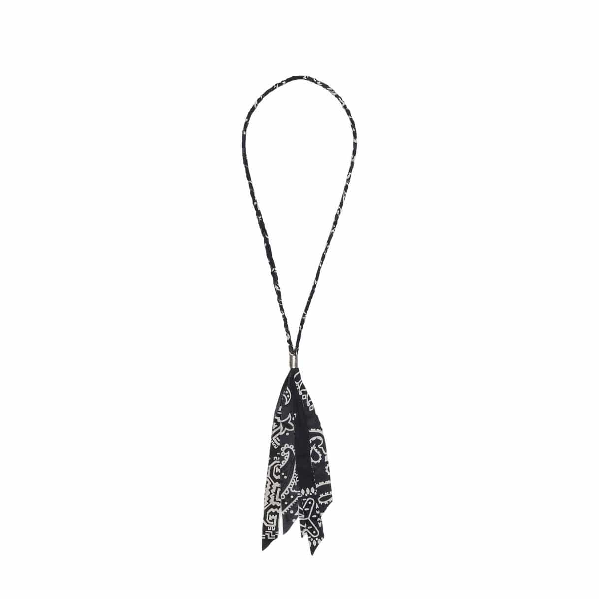 Kapital Bags & Accessories BLACK / O/S / K2003XG519 GAUZE BANDANA FRINGED NECKLACE
