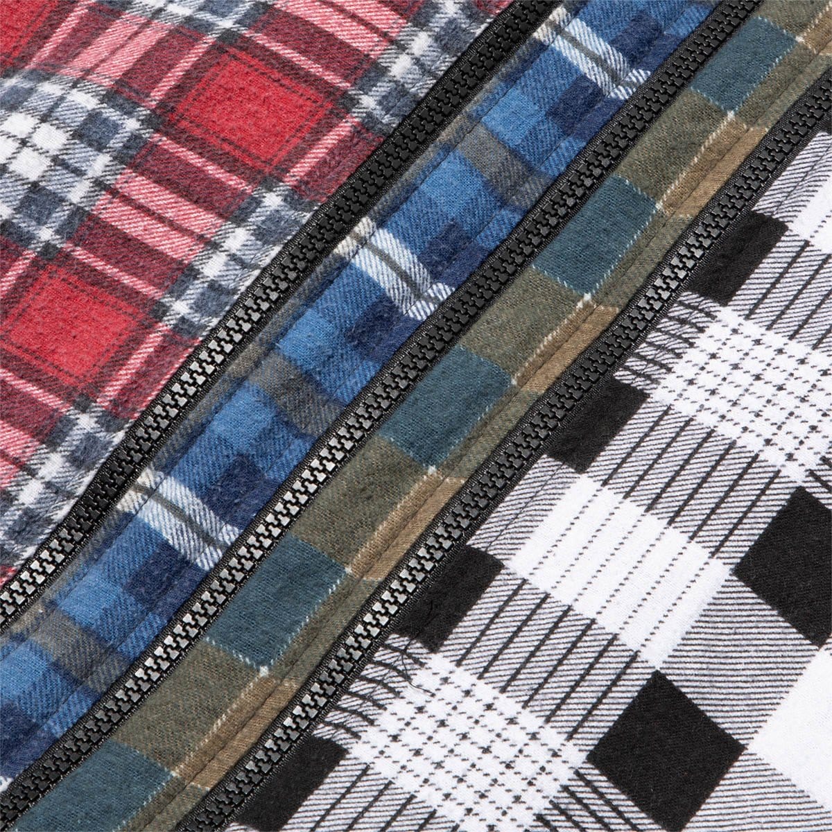 Needles Shirts ASSORTED / O/S 7 CUTS ZIPPED WIDE FLANNEL SHIRT SS21 29