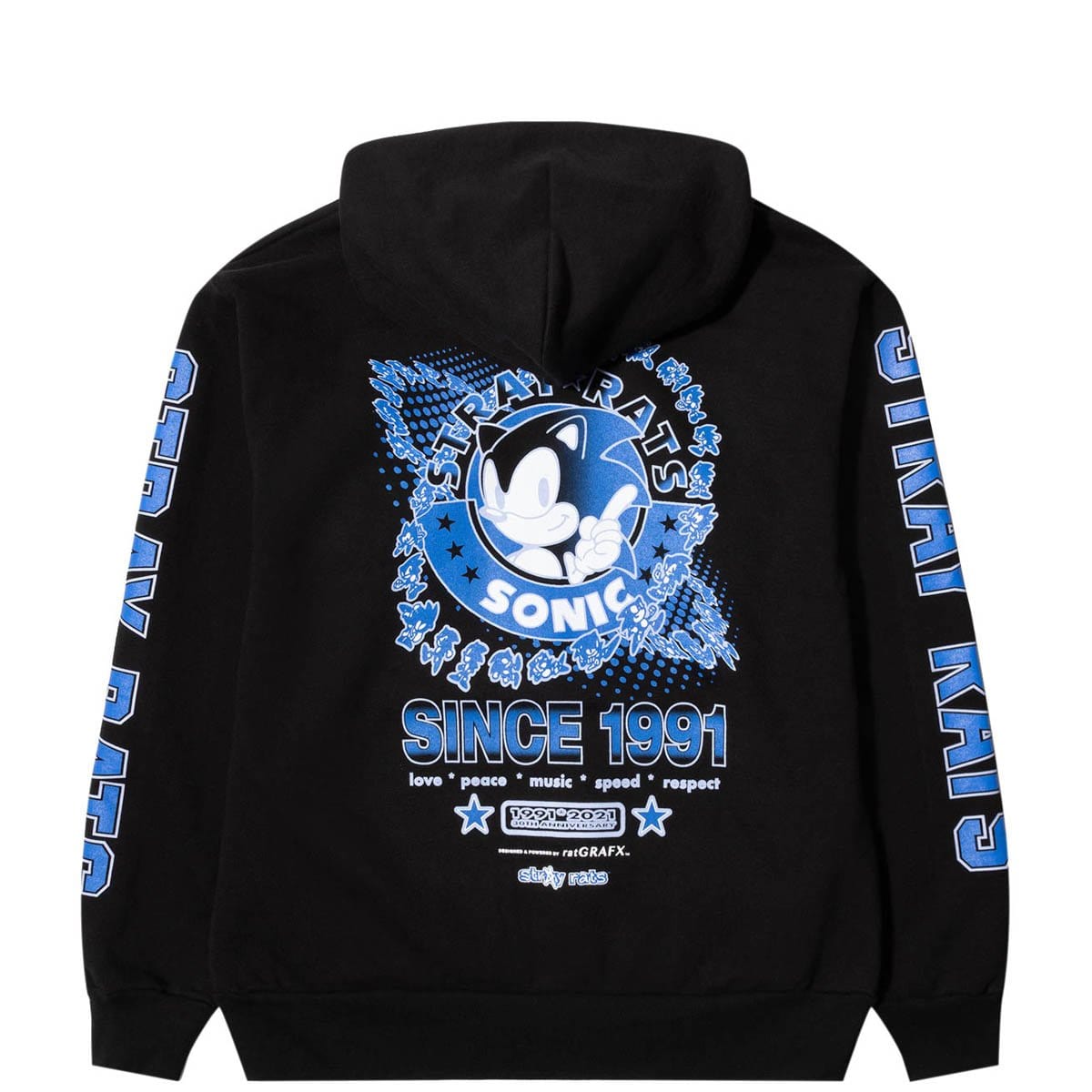 Stray Rats Hoodies & Sweatshirts x Sonic the Hedgehog SONIC ORBIT ZIPPED HOODIE
