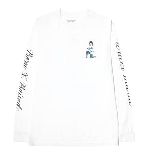 x Born x Raised / CREW NECK LONG SLEEVE T-SHIRT (TYPE-2) White – Bodega