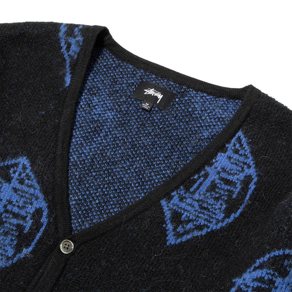 MOHAIR MASK CARDIGAN Black – Bodega