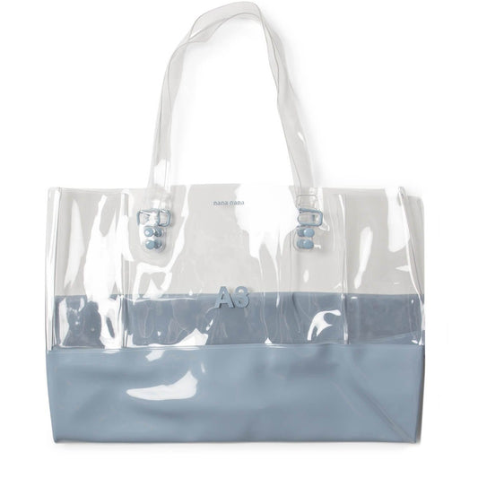 nana-nana Bags & Accessories CLEAR X BLUE GRAY / O/S PVC OPAQUE A3