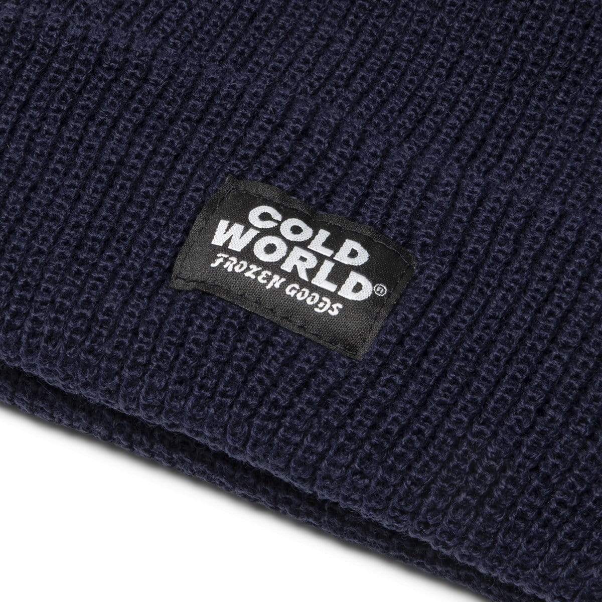 Cold World Frozen Goods Headwear NAVY / OS COLD WORLD KNIT BEANIE