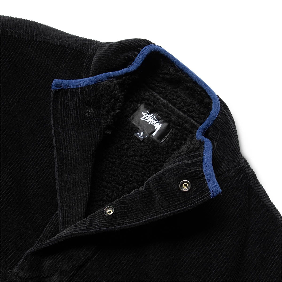 CORDUROY MOCK PULLOVER Black – Bodega