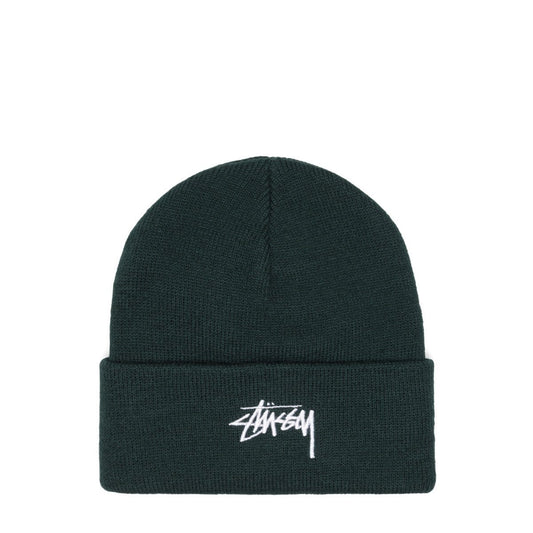 Stüssy Headwear HUNTER GREEN / O/S STOCK CUFF BEANIE