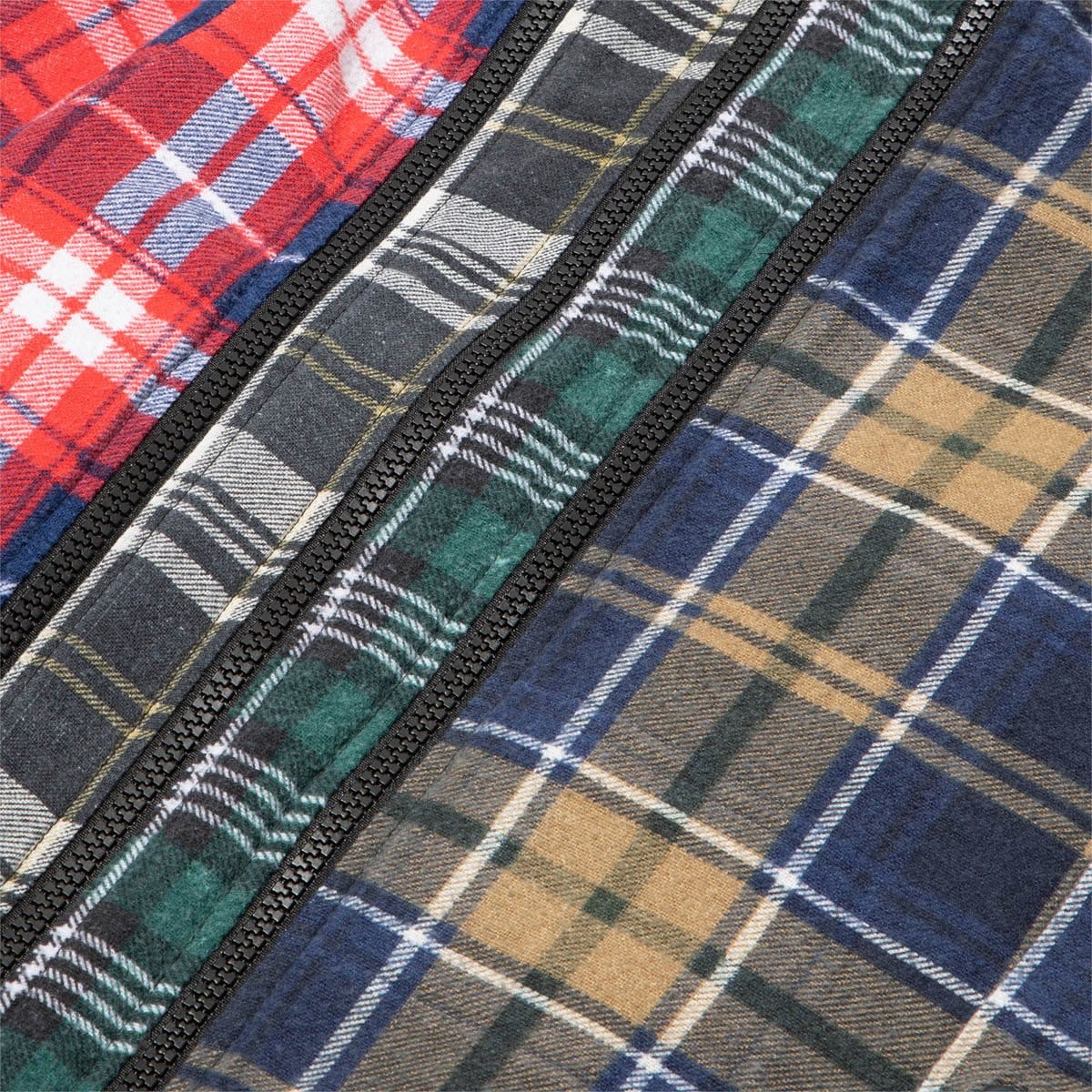 Needles Shirts ASSORTED / O/S 7 CUTS ZIPPED WIDE FLANNEL SHIRT SS21 22