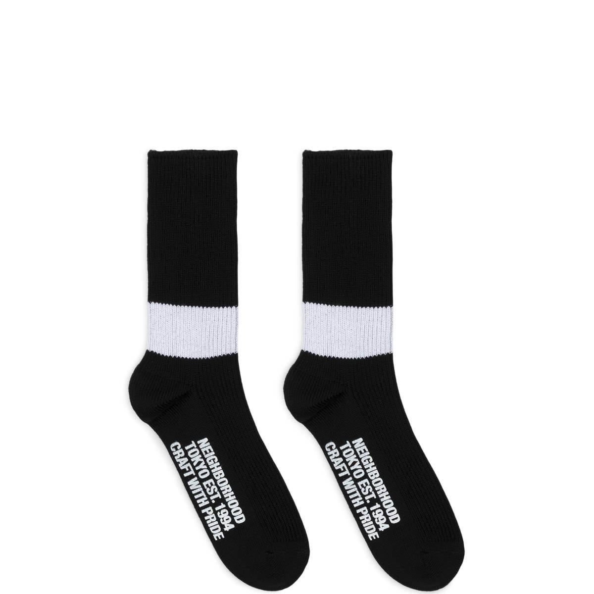 Neighborhood Socks BLACK / O/S RIB LINE / CA-SOCKS