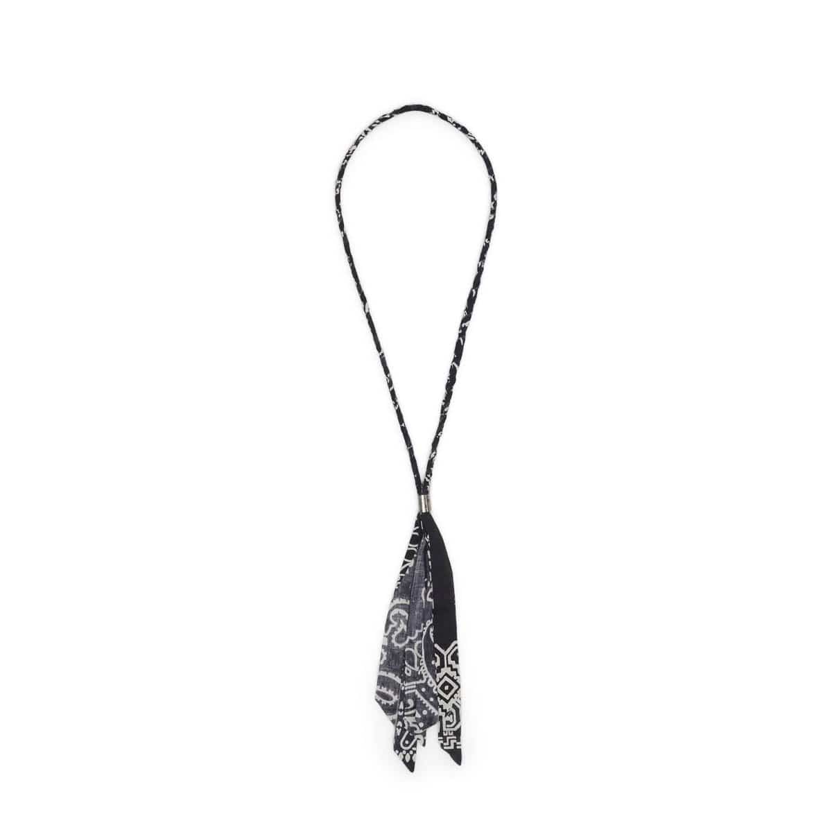 Kapital Bags & Accessories BLACK / O/S / K2003XG519 GAUZE BANDANA FRINGED NECKLACE