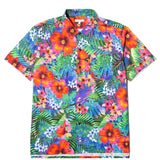 Engineered Garments Camp Shirt Royal Big Tropical Floral Print
