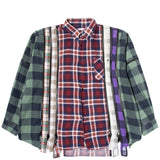 Needles Shirts ASSORTED / O/S 7 CUTS ZIPPED WIDE FLANNEL SHIRT SS21 24
