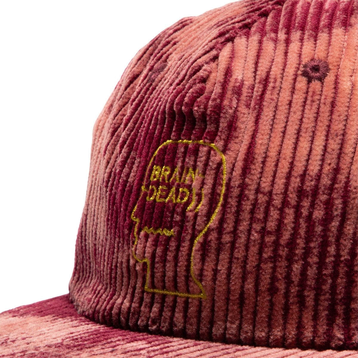 Brain Dead Headwear BURGUNDY / O/S BLEACHED CORD LOGO HEAD HAT