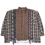 Needles Shirts ASSORTED / O/S 7 CUTS ZIPPED WIDE FLANNEL SHIRT SS21 5