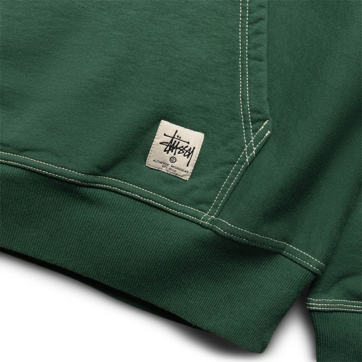 CONTRAST STITCH LABEL HOOD