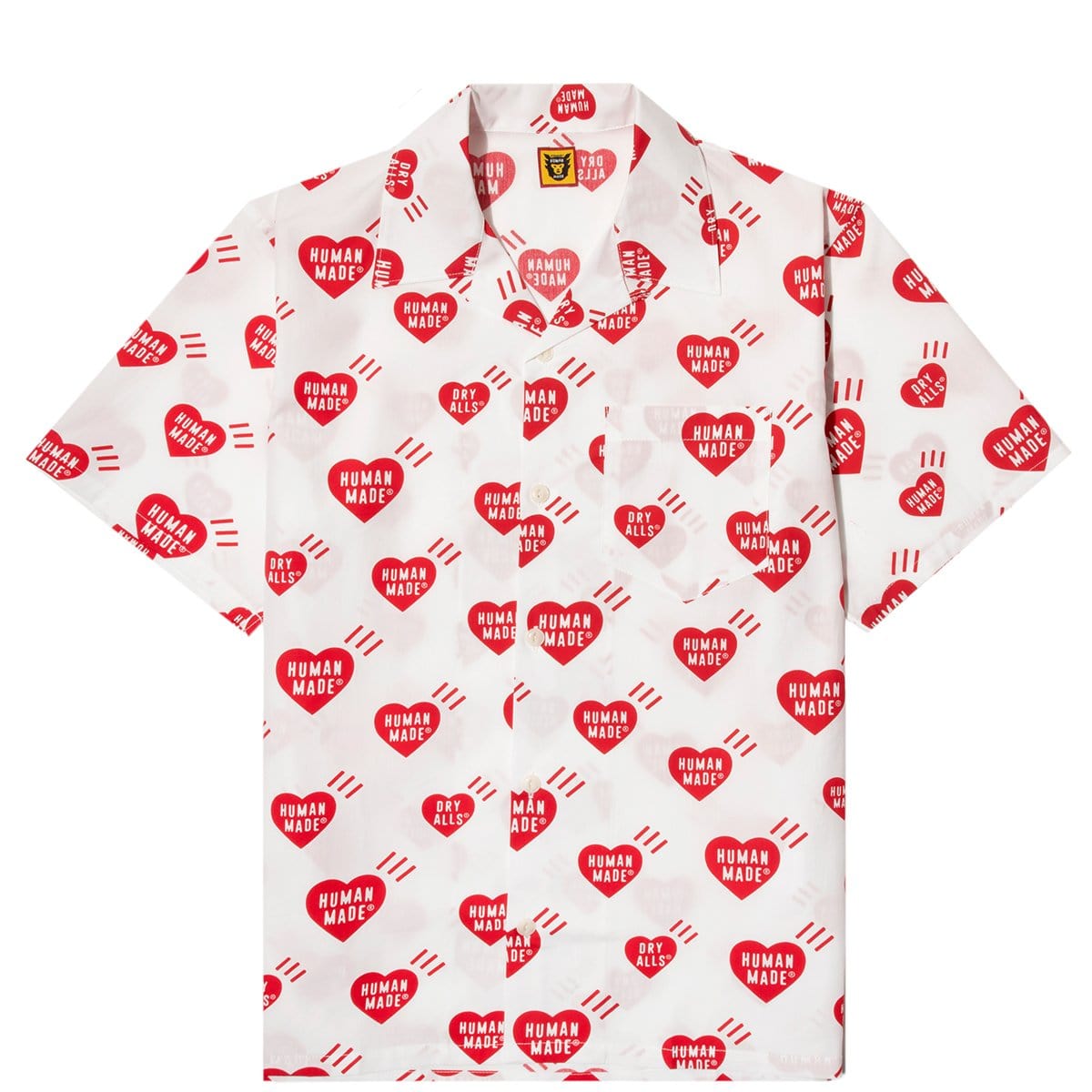 Human Made Shirts HEART PATTERN ALOHA SHIRT