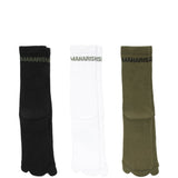 Maharishi Bags & Accessories BLACK/OLIVE/WHITE / O/S / MA9349 MILTYPE TABI SOCK 3 PACK