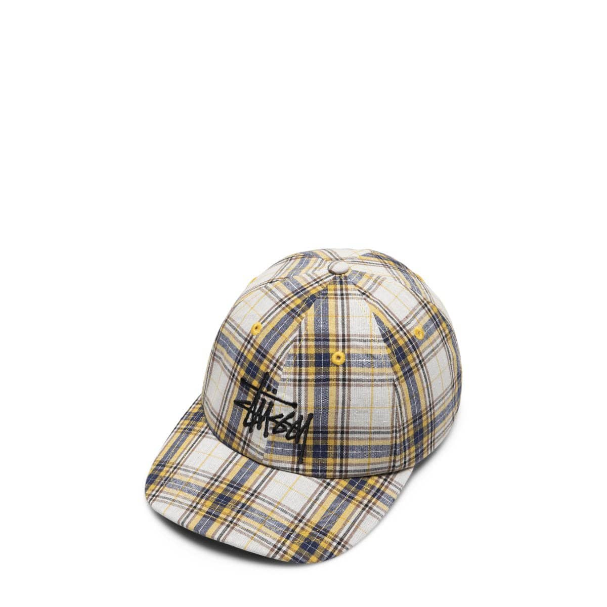 Stüssy Headwear YELLOW / OS MADRAS PLAID BIG LOGO LOW PRO