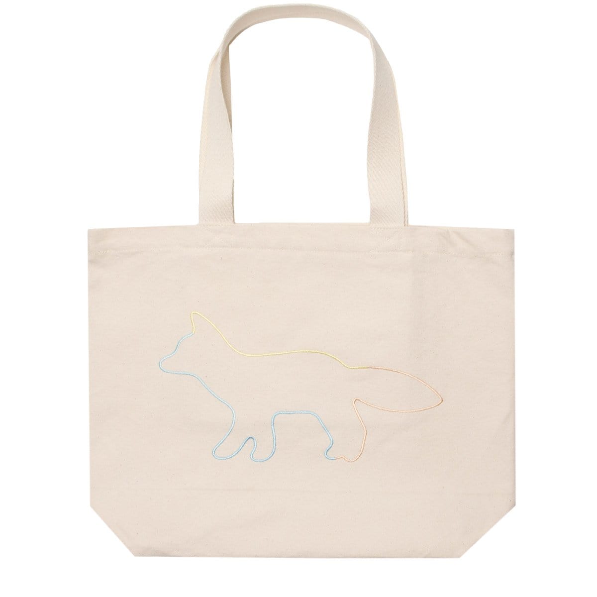 Maison Kitsuné Bags & Accessories ECRU / O/S RAINBOW PROFILE FOX TOTE BAG