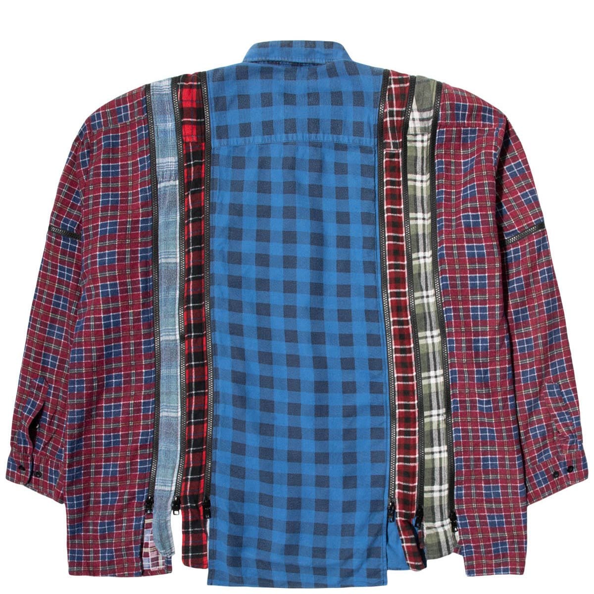 Needles Shirts ASSORTED / O/S 7 CUTS ZIPPED WIDE FLANNEL SHIRT SS21 28