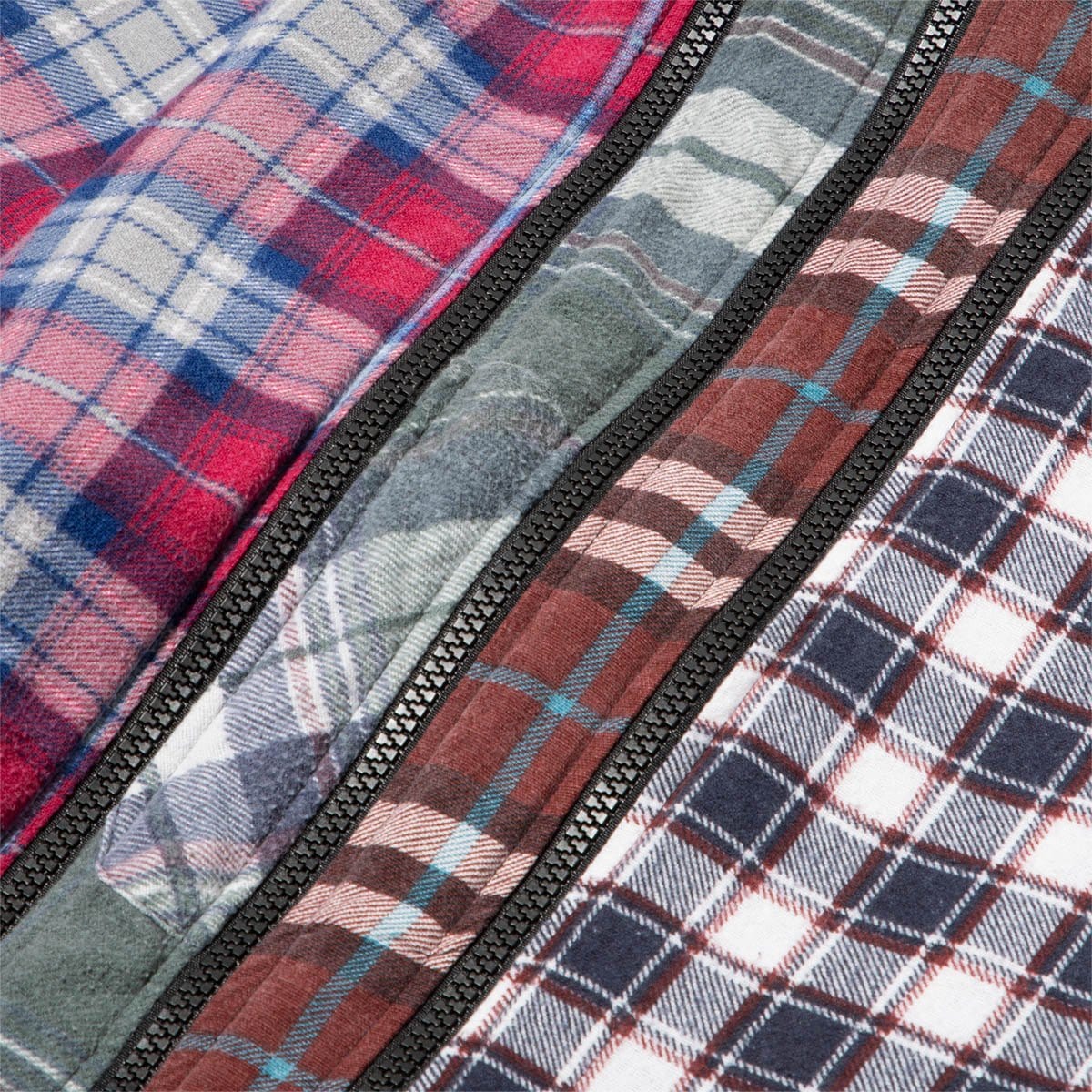 Needles Shirts ASSORTED / O/S 7 CUTS ZIPPED WIDE FLANNEL SHIRT SS21 17