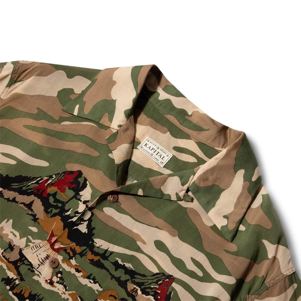 SILK RAYON TIPI CAMO ALOHA SHIRT