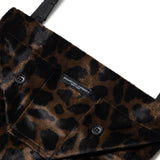Engineered Garments Bags & Accessories DK. BROWN POLY LEOPARD VELVET / OS SHOULDER POUCH