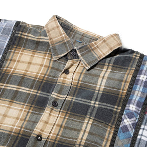 Needles Shirts ASSORTED / O/S 7 CUTS ZIPPED WIDE FLANNEL SHIRT SS21 4