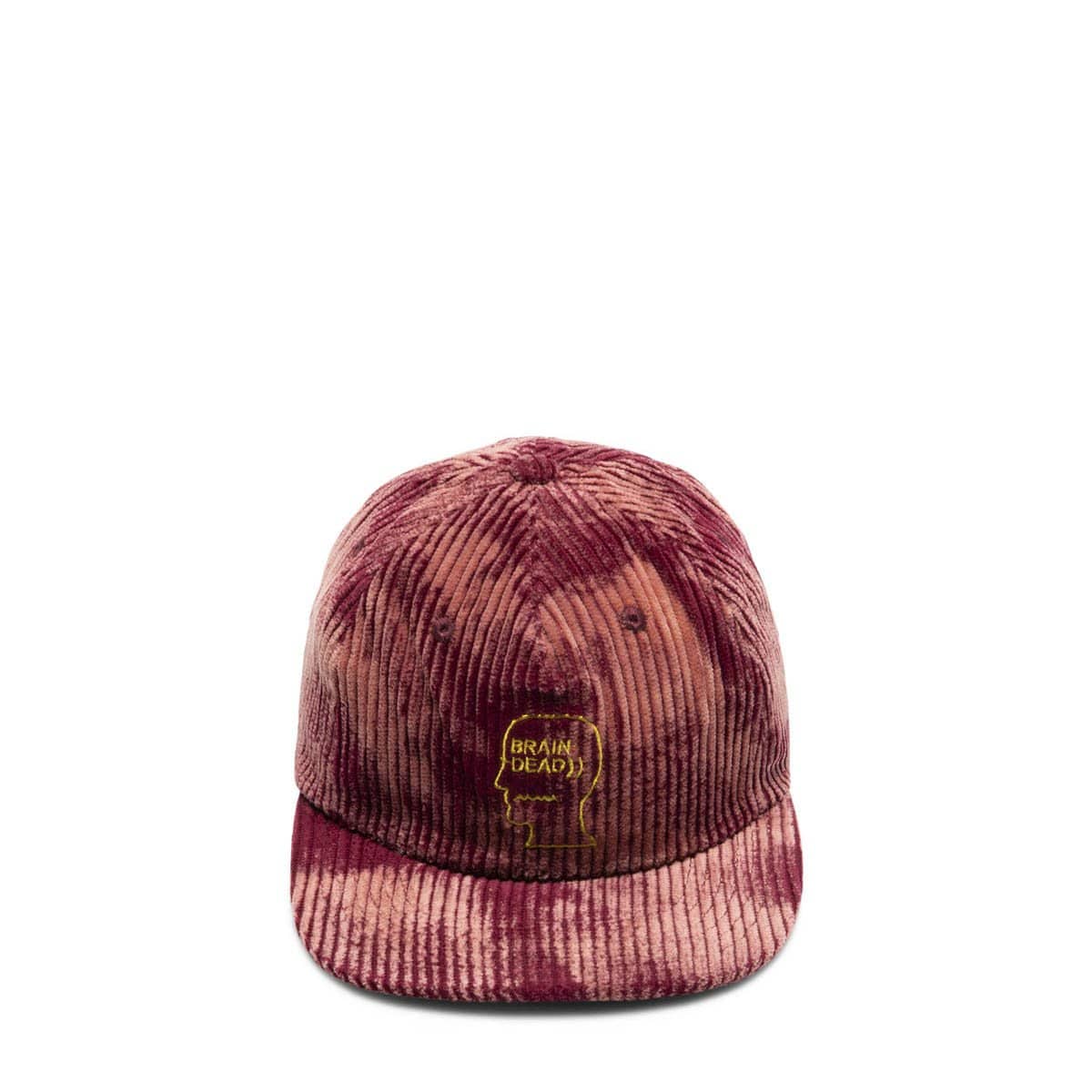 Brain Dead Headwear BURGUNDY / O/S BLEACHED CORD LOGO HEAD HAT