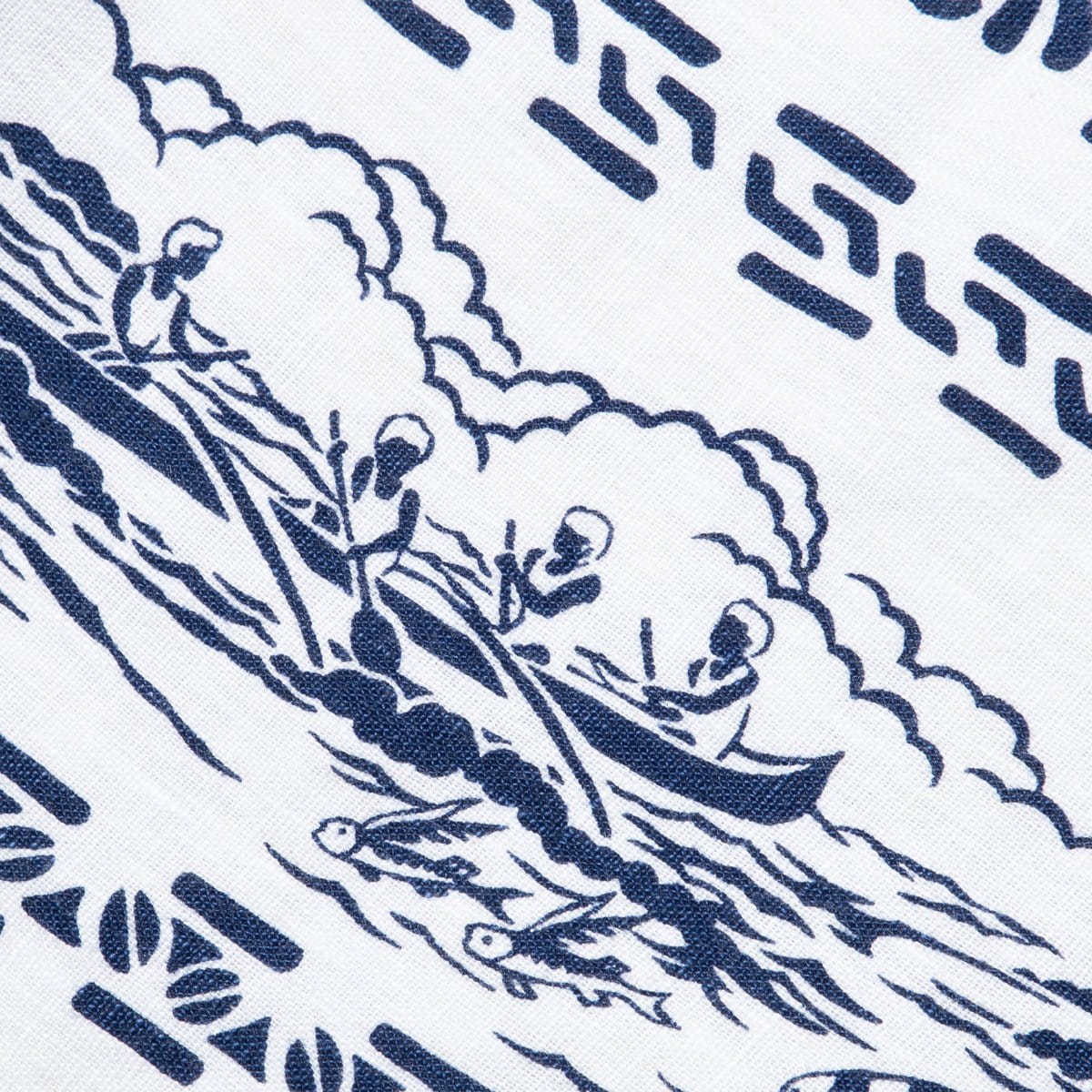 RRL Shirts WAYNE PRINT LINEN  CAMP SHIRT