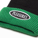 Pleasures Headwear BLACK/GREEN / O/S LOGO TWO TONE BEANIE