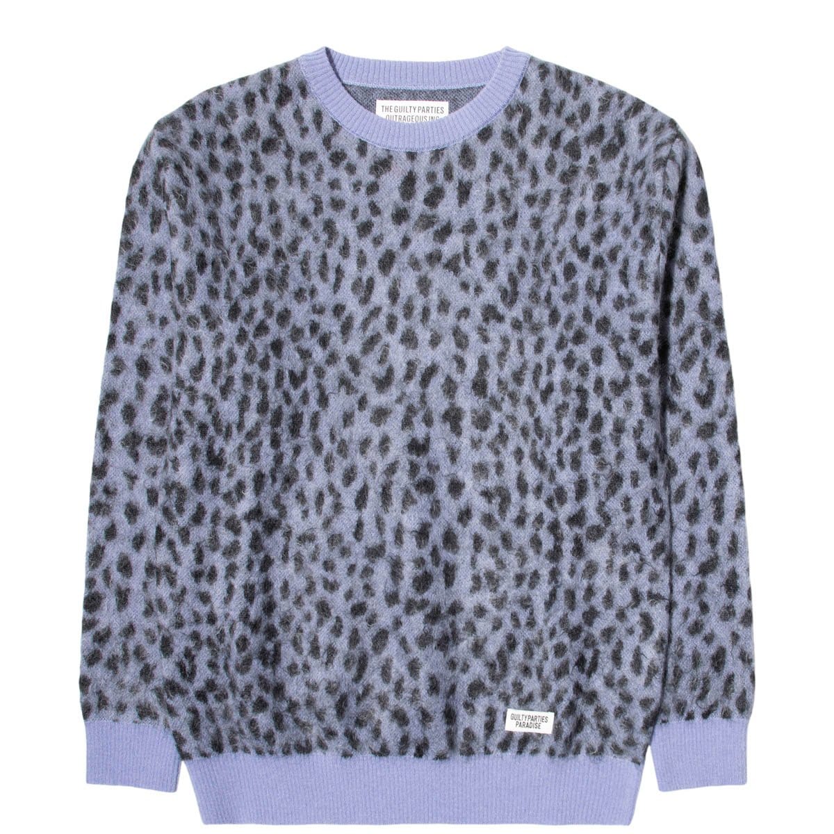 Wacko Maria Knitwear LEOPARD MOHAIR CREW NECK SWEATER