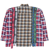 Needles Shirts ASSORTED / O/S 7 CUTS ZIPPED WIDE FLANNEL SHIRT SS21 21