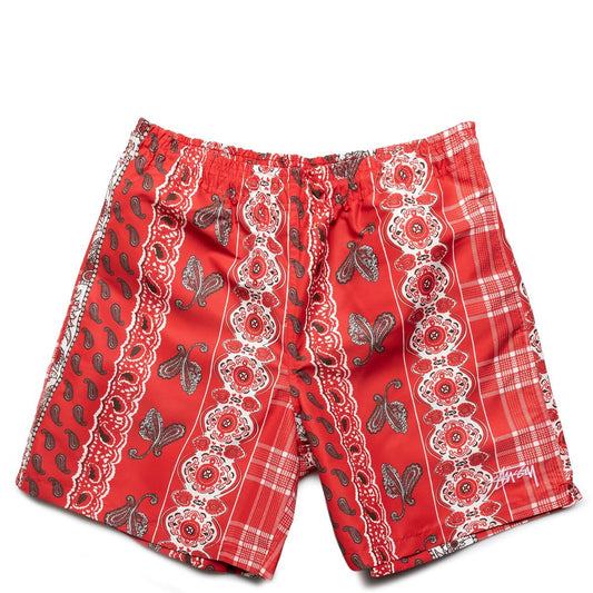 Stüssy Bottoms RED / XXL PAISLEY PLAID WATER SHORT