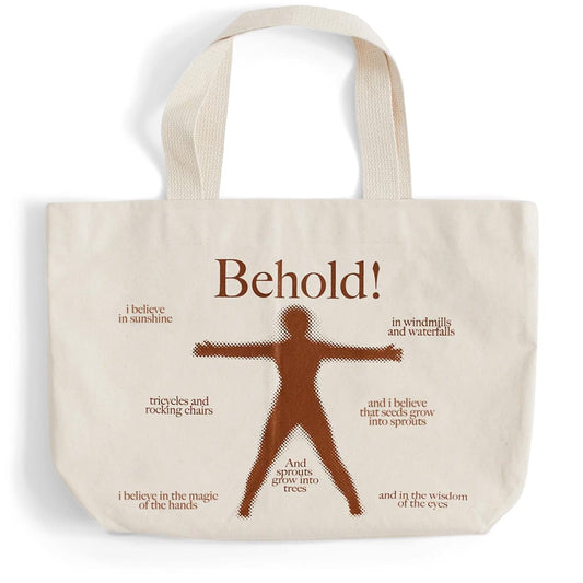 ALLCAPSTUDIO Bags NATURAL / O/S BEHOLD! TOTE BAG