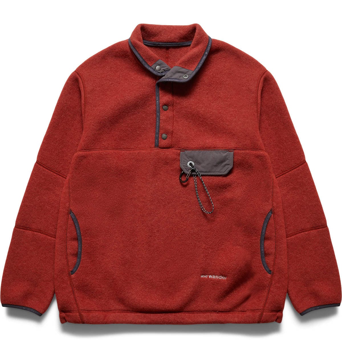 and wander Outerwear WOOL FLEECE PULLOVER