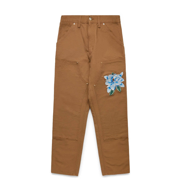 X CARHARTT WIP DOUBLE KNEE PANTS HAMILTON BROWN (RINSED)