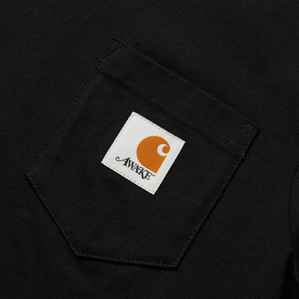 X CARHARTT WIP POCKET T-SHIRT BLACK | Bodega