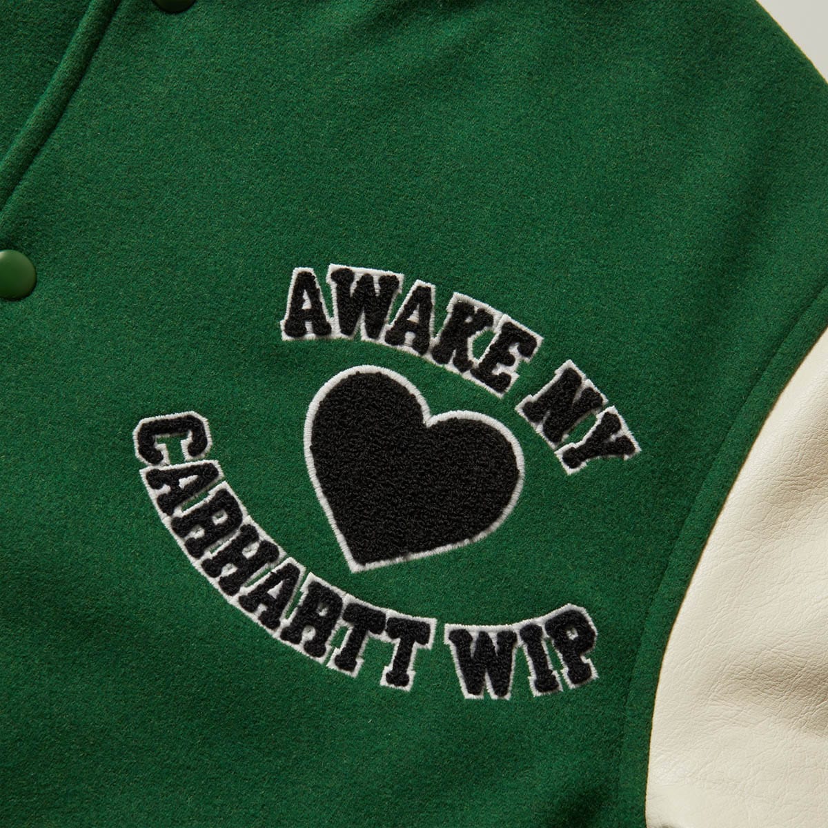 GmarShops | X CARHARTT WIP TEDDY JACKET DARK GREEN/IVORY | T-shirt