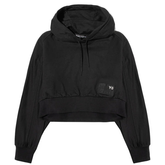 adidas Y-3 Hoodies & Sweatshirts WOMEN'S STACKED BADGE CROPPED HOODY